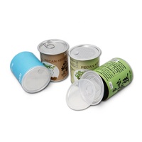 Tubes de canettes en papier de qualité alimentaire personnalisables pour collations aux noix Boîte cylindrique de thé aux fruits secs Emballage d'arachide pour artisanat et jouets