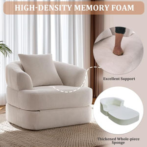 Extendable Reversible Chaise Sleeper <b>Sofa</b> with Quick Setup Eco-Friendly Design <b>for</b> <b>Living</b> <b>Room</b> Bedroom & Hotel Use - Product Image 5