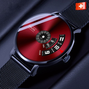 Reloj <span class=keywords><strong>Oruss</strong></span> 862 de Lujo a Prueba de Agua para Hombre, Reloj de Acero para Estudiantes, Versión Coreana, Moda Casual, Tendencia, Reloj de Cuarzo para Hombre - Product Image 2