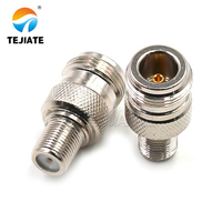 Adaptateur coaxial femelle en cuivre TEJIATE N/F-KK, convertisseur de signal RF 50, connecteur d'antenne TV, vis spirale SDTV