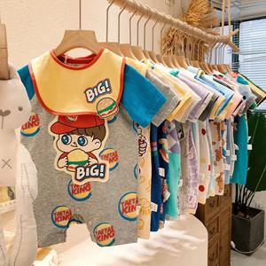Abbigliamento estivo Casual per neonati in cotone per neonati e bambini piccoli con Design Jacquard a maniche corte sottile - Product Image 1