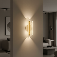 Applique Murale LED Cylindrique Moderne Minimaliste en Acrylique avec Construction en Aluminium, Garantie 5 Ans, Intérieur Chambre Salon, Intensité Variable