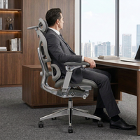 Nouvelle Chaise de Bureau Exécutive en Aluminium Ultra Ergonomique, Inclinable, Pivotante, en Maille, pour Gaming et Travail sur Ordinateur