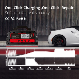 Phổ 12V 24V 20A Pin Xe sạc thông minh tự động xe tải nặng 12V 24V chì axit pin sạc với xung sửa chữa - Product Image 3