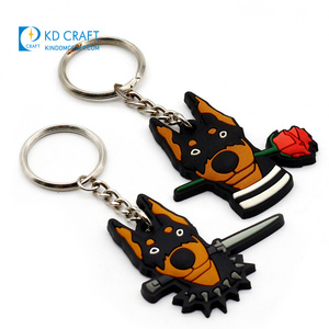 Tùy Chỉnh Silicone Động Vật Con Chó Mèo Dễ Thương Phim Hoạt Hình <span class=keywords><strong>3D</strong></span> Móc Chìa Khóa Cao Su Tùy Chỉnh PVC Cao Su <span class=keywords><strong>Keychain</strong></span> - Product Image 3