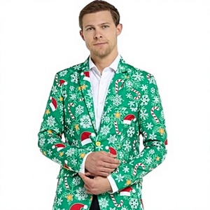 Traje de Corduroy Casual para Hombre, Estampado Polinesio Hawaiano, Formal y de Negocios, Blazer Transpirable y Resistente al Viento - Product Image 1