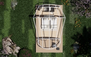 Carpa Glamping de Lujo Moderna y Espaciosa, Cabina Premium de Una Sola Capa con Membrana PVDF de 850G para Campamentos en Resorts del Desierto - Product Image 2