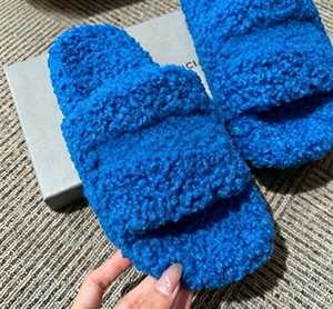 Luxury Designer Men's Shoes Women's Slippers Platform Plush <b>Slides</b> with Embroidery and Warm - Product Image 5