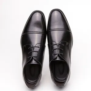 סגנונות חדשים איטליה עיצוב עור אמיתי מבטא משרד נעלי גברים קלאסי אוקספורד שמלת נעליים