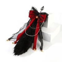 SM Bow Tassel fox Tail Anal Plug Femelle Ouverture Arrière Extension Rôle Prop