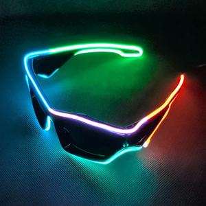 Kreative LED-Sonnenbrille Neon EL Wire Chinese Luminous Light-Up Party Brille Halloween Ostern Weihnachten Abschluss dekorationen - Product Image 1