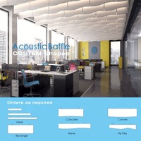 Panneaux acoustiques en laine de verre écologiques pour plafond, 2400*20mm, absorption sonore, installation verticale, couleur personnalisable