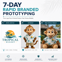 Peluche singe tropical de vacances, personnalisable avec logo, haute qualité, OEM/ODM, usine de peluches de marque