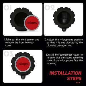 Filtro de Aislamiento Acústico IQlQPQ GY-2, Pantalla Antiviento <span class=keywords><strong>para</strong></span> Micrófono con Espuma y Filtro Pop Metálico <span class=keywords><strong>para</strong></span> Grabación con Cancelación de Ruido - Product Image 6