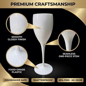 Gobelets à vin en plastique réutilisables colorés avec logo personnalisé, 175 ml, incassables, résistants aux chocs, Tritan, sans BPA, pour bar et fête - Product Image 4