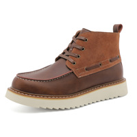 Nouvelles bottes décontractées en cuir véritable pour hommes, chaussures en cuir de vachette à lacets de haute qualité, style le plus vendu de l'usine de chaussures de Guangzhou