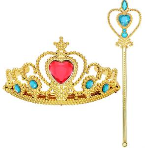 MS - Juego de Accesorios de Regalo para Niñas, Corona y Varita Mágica de Princesa para Fiesta de Halloween, Varios Estilos - Product Image 4
