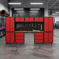 Système de rangement modulaire pour outils de garage, en acier robuste avec revêtement en poudre époxy, personnalisable OEM/ODM, pour atelier de réparation automobile