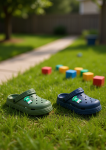 Sandalias Zuecos Infantiles con Pines Animados Talla 20 Azules Zapatos de Verano para Niños con Suela de EVA y Parte Superior de Plástico - Product Image 2