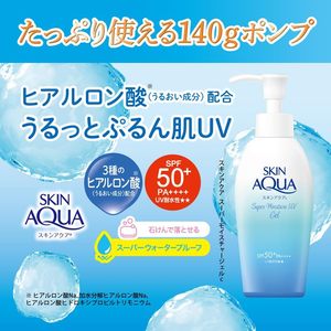 Made Japan Rohto Aqua Super Moisture UV Gel SPF50 PA4 Hyaluronic Acid <b>Sunscreen</b> <b>Waterproof</b> Face Body for Women All Skin Types - Product Image 5