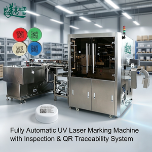 Machine de marquage laser UV entièrement automatique pour bouchons de bouteilles, inspection intégrée avec système de traçabilité QR - Product Image 1