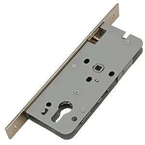 Kunci Mortise keamanan logam campuran seng pintu masuk kayu Internal kuningan perangkat keras peringkat api Eropa untuk komersial