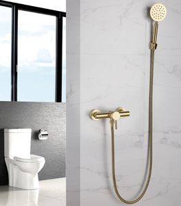 Juego de Grifo <span class=keywords><strong>para</strong></span> Bañera de Oro Cepillado 304 con <span class=keywords><strong>Ducha</strong></span> de Mano y Deslizador de Altura Ajustable - Product Image 3