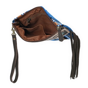 Bolso de Mano Vintage de Lana y Gamuza, Estilo Bohemio, Hecho a Mano, Moda Nacional de Lana - Product Image 4