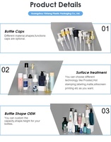 Solution complète pour l'emballage personnalisé de votre marque : Contenant pour nettoyant visage en PET, Tube pour soins de la peau, Flacon compte-gouttes/brume en verre, Flacon cosmétique en plastique