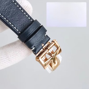 Montre de luxe pour homme inégalée, boîtier en or rose, cadran blanc, bracelet en cuir véritable noir, automatique, mécanique, date, lumineuse - Product Image 5