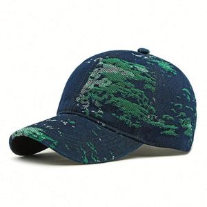 2025 New Arrival Ethnic Style Jacquard Denim Baseball Cap for Women Retro Spring Summer <b>Sunscreen</b> Fashion Trendy Sports Hat - Product Image 5