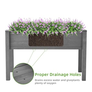 Jardinière en <span class=keywords><strong>bois</strong></span> surélevée lit de <span class=keywords><strong>potager</strong></span> surélevé en <span class=keywords><strong>bois</strong></span> naturel - Product Image 5
