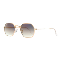 Lunettes de soleil unisexes UV400 hexagonales en acier inoxydable légères à monture complète, style classique et tendance