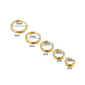 Stainless Steel Clip On <b>Earrings</b> Gold Silver Color Geometric Simple Women's Everyday Wear Summer 2023 Yiwu Manufacturer - Product Image 4