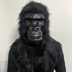 Black Diamond Ape <span class=keywords><strong>Singe</strong></span> Halloween Maquillage Boule Drôle Simulation <span class=keywords><strong>Latex</strong></span> Animal <span class=keywords><strong>Masque</strong></span> pour les Fêtes - Product Image 3