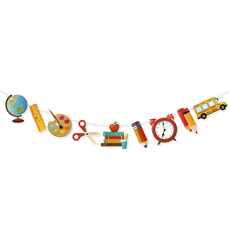 Back to School theme Banner Decorations for Classroom First Day of School Classroom decoration set