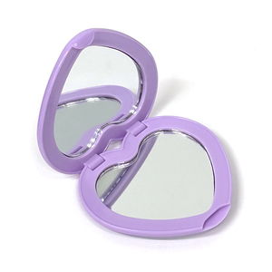 Beauty Brand Promotional Gift Custom Logo Heart Shaped Compact Makeup Mirror Pocket Mini Mirror