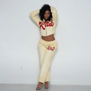 Sweats à capuche surdimensionnés Boxy fit Distressed Patch de travail personnalisés pour femmes, avec strass et pierres précieuses, délavés à l'acide. - Product Image 1