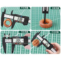 Pied à coulisse numérique électronique de haute précision en fibre plastique robuste pour mesurer la taille des bijoux, objets de collection et bracelets en jade