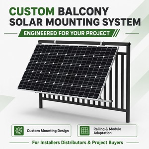 Système de montage solaire pour balcon sur mesure OEM, support de panneau photovoltaïque réglable pour les installateurs, les distributeurs et les fournisseurs de projets - Product Image 1