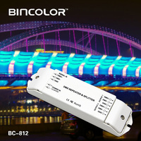 Amplificador de Señal LED DMX Bincolor BC-812, Repetidor, Divisor de Señal RDM