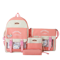 Rucksack Set 4 Stück Large Capacity School Teenager Bücher tasche für Mädchen Netter Studenten rucksack