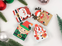 Caja de regalo de Navidad, bolsas de golosinas, recuerdo de fiesta para niños, caja de papel de regalo de dulces, casa de cartón, cajas de regalo de dulces con asa