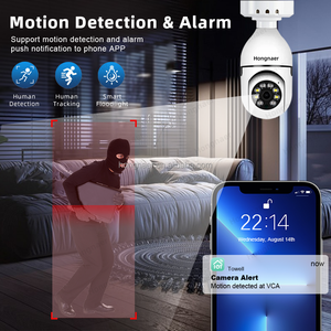 Hongnaer 2MP Bewegungserkennung E27 Glühbirne Überwachungs-Smart-Sicherheits-PTZ-Kamera Towell 360° Nachtsicht CCTV WLAN-Glühbirnenkamera - Product Image 6