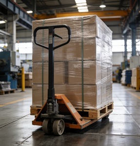 משטח הידראולי יציב לעומסים כבדים עם גלגלים שקטים, משטח ידני להעברת מטענים בתוך הבית - Product Image 3