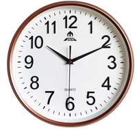 Jam dinding angka Arab, hiasan muka tunggal jam dinding tidak bersuara untuk ruang tamu kamar tidur Modern 12"
