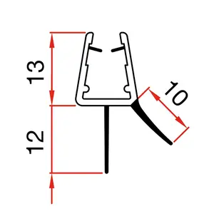 Hot Sale Dusch tür unten Gummi dichtung streifen wasserdicht klar PVC Dusch dichtung