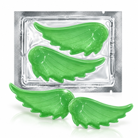 Masque pour les yeux en hydrogel bleu, patchs en gel pour les yeux au collagène, rafraîchissant, hydratant, éclaircissant, anti-poches, étiquette privée, logo personnalisé, OEM