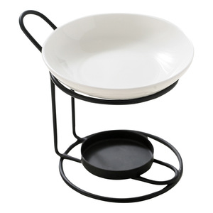<span class=keywords><strong>Lampe</strong></span> à cire <span class=keywords><strong>chauffante</strong></span> non électrique en fer forgé noir pour huiles essentielles d'aromathérapie - Product Image 1