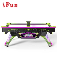 Table de hockey sur air Power Puck, jeu d'arcade à monnayeur pour 2 joueurs avec notation numérique LED et échange de tickets